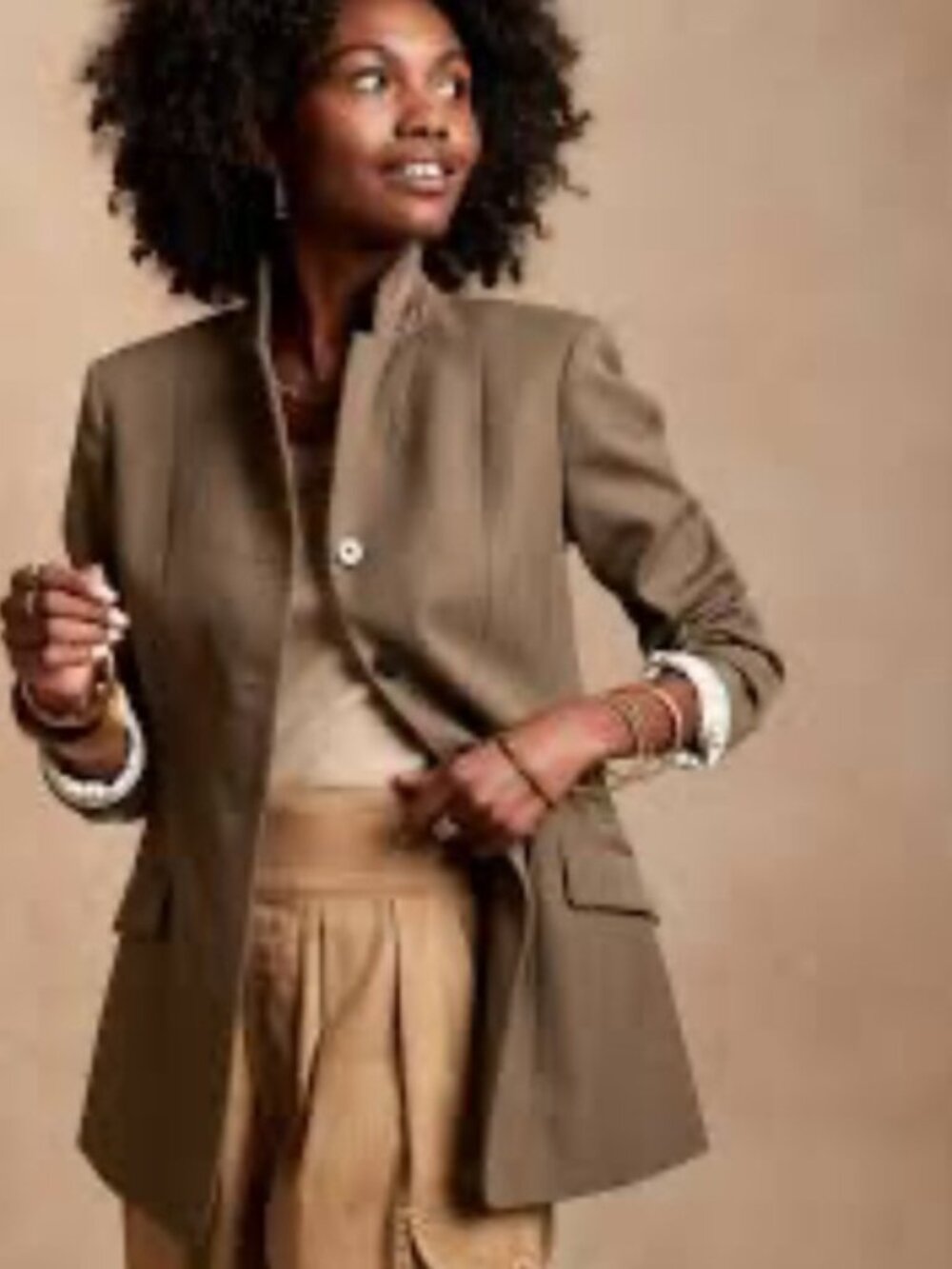 Banana Republic BrownTailored Blazer Women’s Size 4 Classic Equestrian